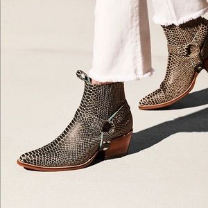 snake skin pskaufman Chelsea boots! Size 8